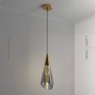 Подвесной светильник NIKA Цвет Латунь + Янтарь Lampatron f-nika-brass 8110-22193