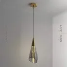 Подвесной светильник NIKA Цвет Латунь + Янтарь Lampatron f-nika-brass 8110-22193