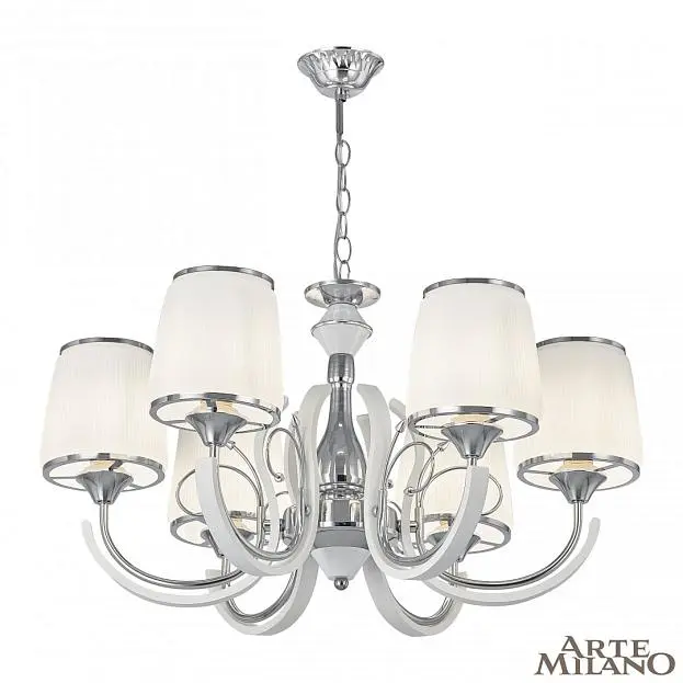 Люстра подвесная с плафонами 309247/6 Wh/Ni Arte Milano Florentia Люстра подвесная с плафонами 309247/6 Wh/Ni Arte Milano Florentia