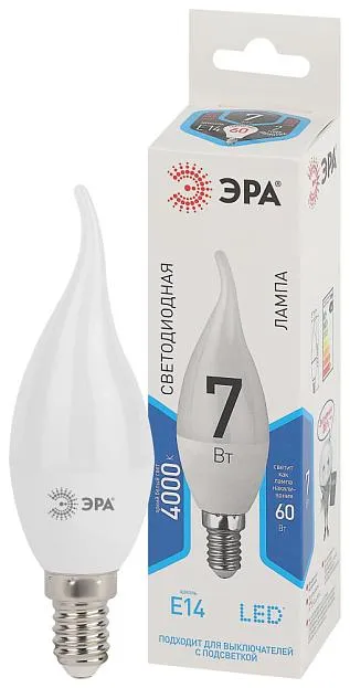 Лампочка светодиодная ЭРА LED BXS-7W-840-E14