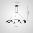 Кольцевые люстры и светильники TORBERG Тип A. 8 плафонов Lampatron 8663-24207