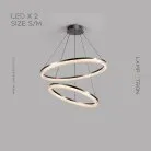 Кольцевые люстры и светильники CELLA Два кольца. 60 + 80 см Lampatron 8093-22123