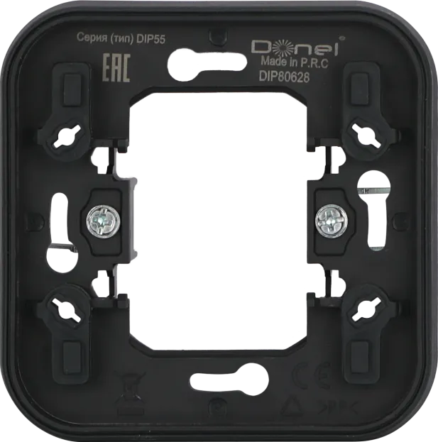 Адаптер для скрытой установки одиночный, цвет антрацит, IP55, Donel DIP80628 W55 Адаптер для скрытой установки одиночный, цвет антрацит, IP55, Donel DIP80628 W55