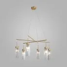 Подвесной светильник со стеклянными плафонами Eurosvet 60163/6 латунь a065757 Gilian