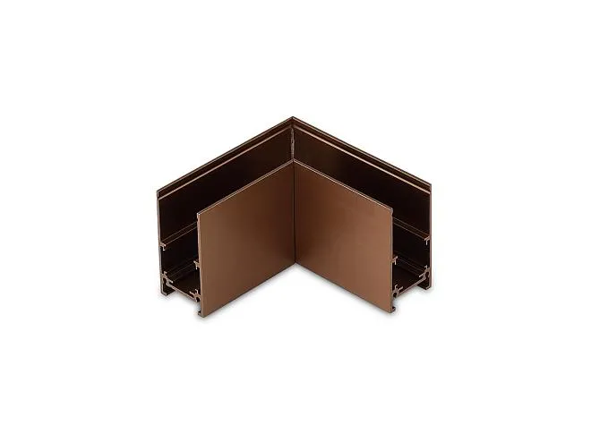 L-образный угол-соединитель для подвесного/накладного/встраиваемого шинопровода L80*W80*H52,5 мм, бронза Donolux l corner cbronze SPACE-Track system