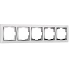 Рамка на 5 постов Werkel W0051901 (белый/хром) a051665 Snabb