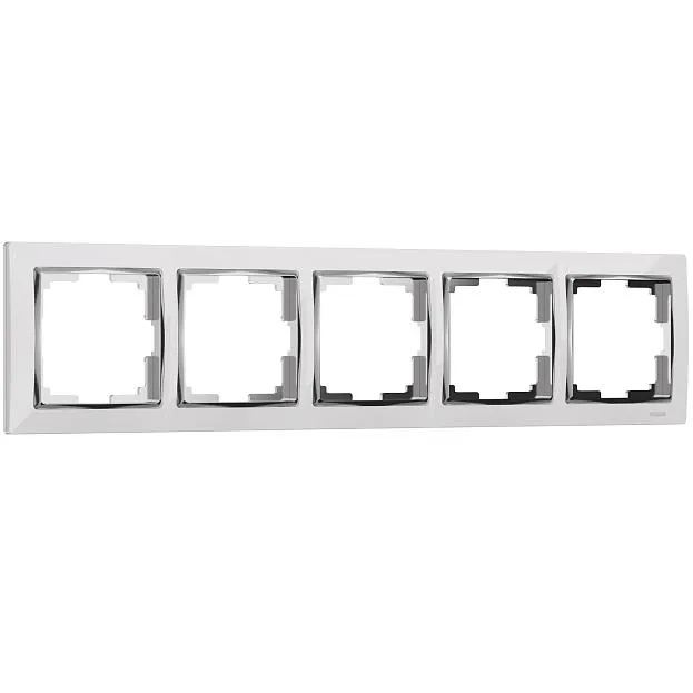 Рамка на 5 постов Werkel W0051901 (белый/хром) a051665 Snabb