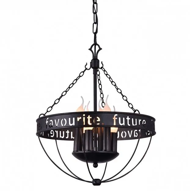 Подвесная люстра Sphere Fireplace Chandelier 3 ImperiumLoft 75217-22 40.349.MT.BL.R1L