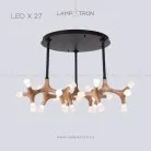 Потолочная люстра SANTANA CH 27 ламп. Цвет Светлое Дерево Lampatron santana-ch-27-light-wood 4240-10602
