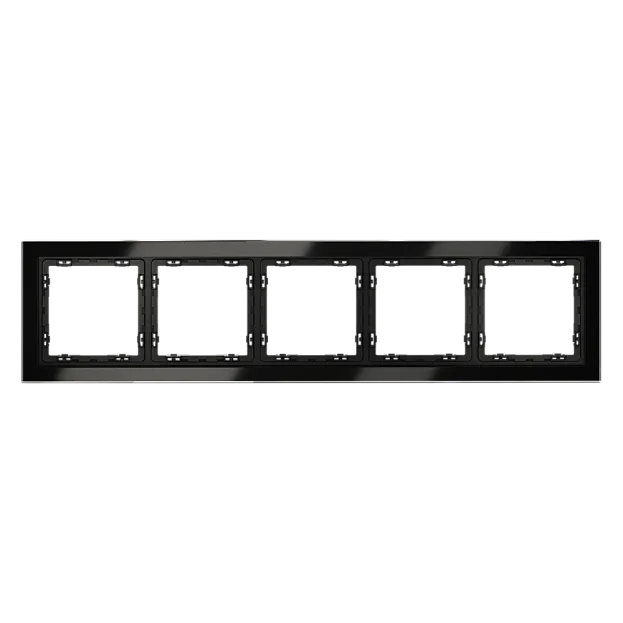 Рамка стеклянная Voltum VLS110508 S70 на 5 постов, (черный,стекло) Рамка стеклянная Voltum VLS110508 S70 на 5 постов, (черный,стекло)
