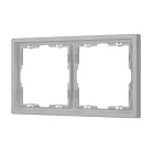 Рамка пластиковая FRM-NOBE-SFPL-2-IS Никель Arlight 059457