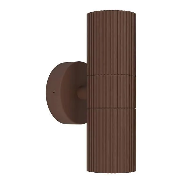 Уличный светильник настенный 2X28W(GU10), IP44, алюминий, коричн, стекло, прозрачн Eglo 902041 TOMELLOSO