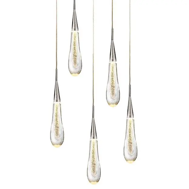 Подвесной светильник Delight Collection MD-023B-5 chrome Pour Подвесной светильник Delight Collection MD-023B-5 chrome Pour