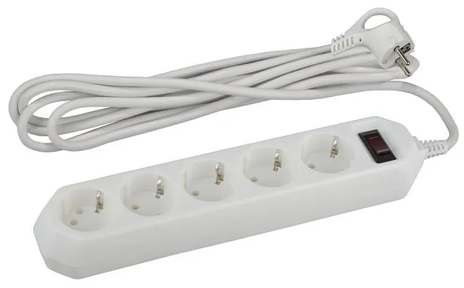 Розеточные блоки, удлинители ЭРА USF-5es-1.5m-W