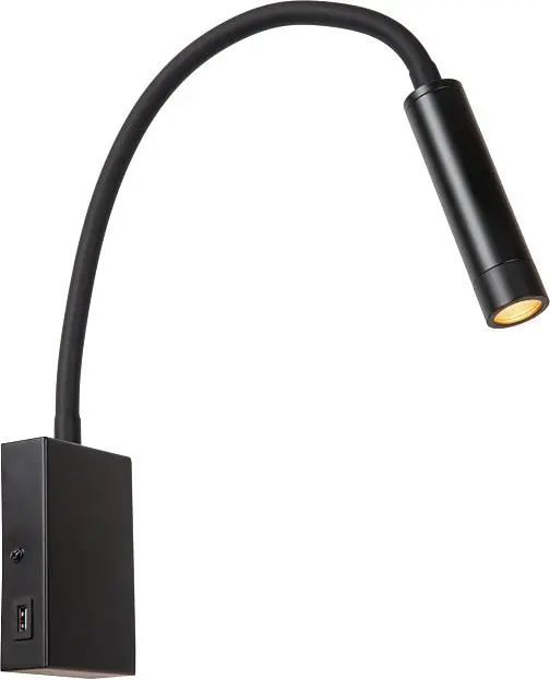 Настенный светильник для чтения с USB-портом Lucide 03246/03/30 ALEC Настенный светильник для чтения с USB-портом Lucide 03246/03/30 ALEC