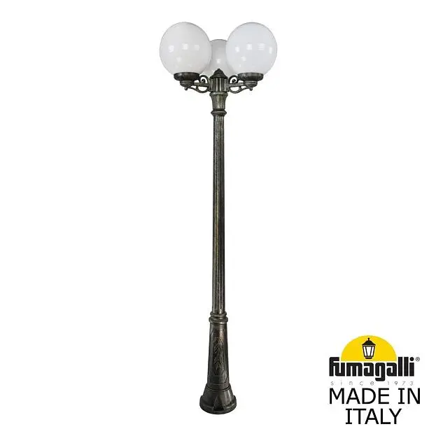 Садово-парковый фонарь FUMAGALLI G30.157.S30.BYF1R RICU BISSO/G300 3L GLOBE 300 Садово-парковый фонарь FUMAGALLI G30.157.S30.BYF1R RICU BISSO/G300 3L GLOBE 300
