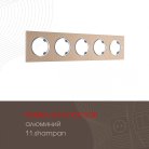 Рамка из алюминия на 5 постов Arte Milano 502.11-5.shampan am