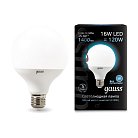 Лампа Gauss 105102216 E27 16W 4100K шар матовый