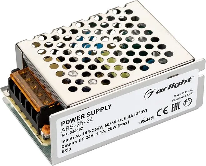 Блок питания для светодиодной ленты Arlight 026682 ARS Блок питания для светодиодной ленты Arlight 026682 ARS