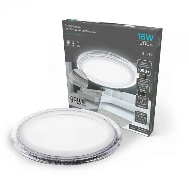 Встраиваемый светильник Gauss BL319 Backlight Bubbles Встраиваемый светильник Gauss BL319 Backlight Bubbles