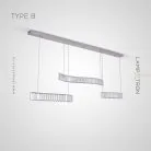 Реечный, рядный светильник BERTOLDA TRIO Тип B. Цвет Хром Lampatron 7203-19740