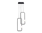 Подвесной светодиодный светильник BK черный 38W 4200K 300*80*1200 Ambrella light FL66366/2