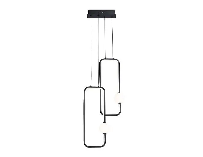 Подвесной светодиодный светильник BK черный 38W 4200K 300*80*1200 Ambrella light FL66366/2