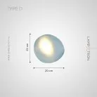 Бра LINDIS WALL Модель D. Цвет голубой. Lampatron lindis-wall-d-blue 2960-7091