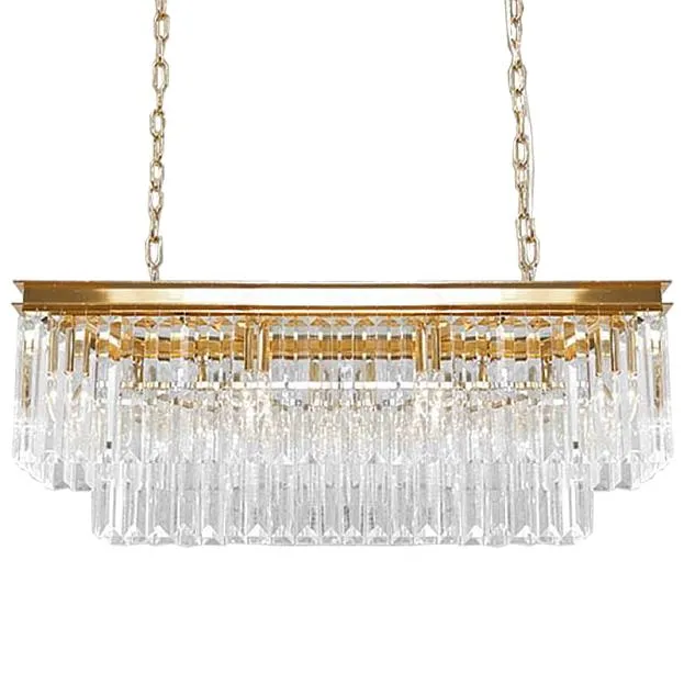 Подвесная люстра RH Odeon Chandelier Two Gold 90 ImperiumLoft 156934-22 40.2943-2