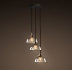 Подвесной светильник Loft Clear Glass SemiSphere Cloche 3 ImperiumLoft 75253-22 40.204