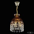 Подвесной светильник бронзовый Bohemia Ivele Crystal  5478/22 G Amber/M-1G Leafs