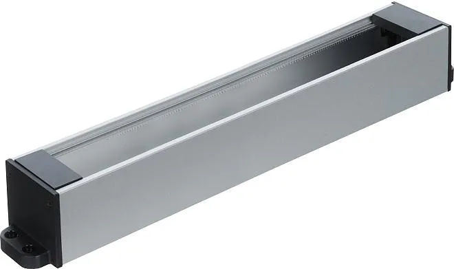 Настольный розеточный блок Squaredesign 14 мод. (7 мод. 45х45), алюминий, черные пластиковые заглушки с крепежом Donel DDSB14ANPF DDSB