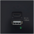 USB зарядное устройство, 4.2A , Type A + C, 2 мод., черн. Donel DUSB4200ANCF 45х45