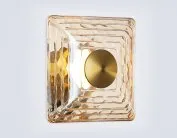 Настенный светильник Ambrella light LH31035 BS/TI латунь/янтарь 6W 3000K 150*150*85