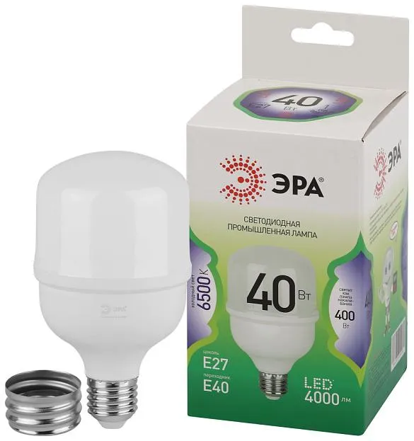 Лампочка светодиодная ЭРА LED POWER T80-40W-865-E27/E40 GL