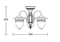 Потолочный светильник уличный Oasis Light 87270LA/18/3 Gb KRAKOV 1 L