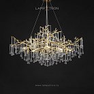 Люстра WATERDROPS WIDE 10 ламп. Цвет золото Lampatron f-waterdrops-wide-10-gold 8853-24929