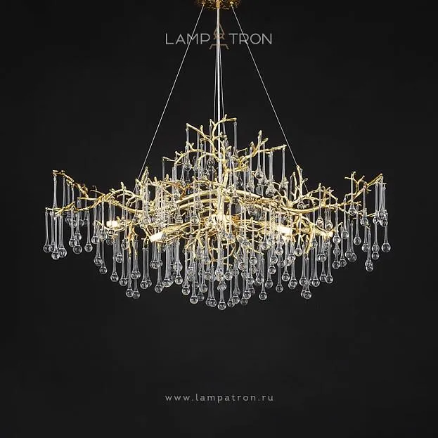 Люстра WATERDROPS WIDE 10 ламп. Цвет золото Lampatron f-waterdrops-wide-10-gold 8853-24929 Люстра WATERDROPS WIDE 10 ламп. Цвет золото Lampatron f-waterdrops-wide-10-gold 8853-24929