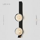 Бра LEROY LEEN WALL 2 лампы. Цвет Черный Lampatron 8130-22253