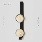 Бра LEROY LEEN WALL 2 лампы. Цвет Черный Lampatron 8130-22253