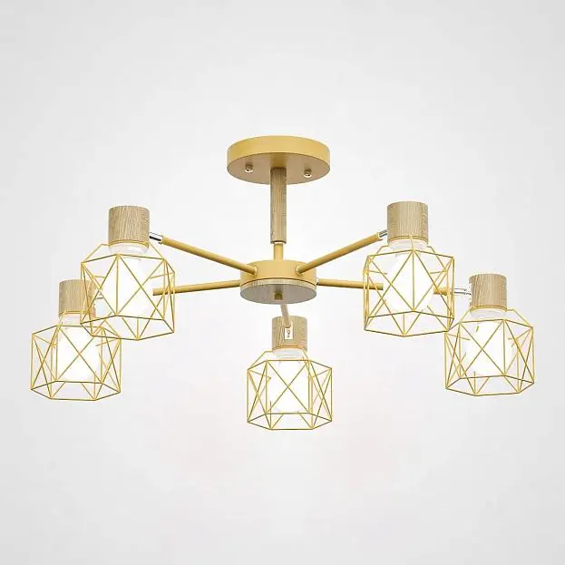 Потолочная Люстра Corf B3 Yellow 5 Lamps ImperiumLoft 189495-26 Потолочная Люстра Corf B3 Yellow 5 Lamps ImperiumLoft 189495-26
