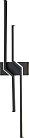 Настенный светильник Escada 10219/2LED Black Rail