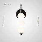 Бра BRODDE 3 лампы. Цвет Черный Lampatron brodde-3-black 7738-21728