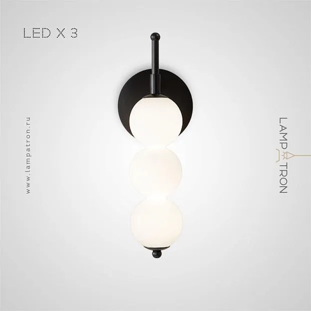 Бра BRODDE 3 лампы. Цвет Черный Lampatron brodde-3-black 7738-21728 Бра BRODDE 3 лампы. Цвет Черный Lampatron brodde-3-black 7738-21728