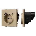 Механизм розетки с USB зарядкой SCT-NOBE-MUAC-SFPL-GD (230V, 16A) Arlight 054286