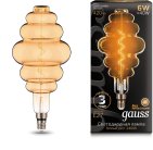 Лампа Gauss 158802006 E27 6W 2400K золотая