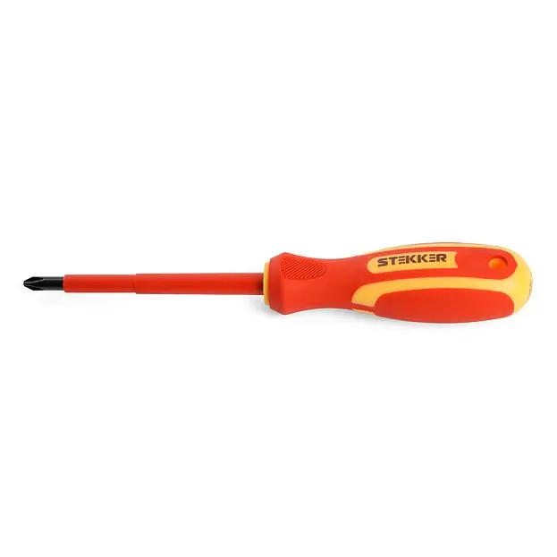 Отвертка крестовая диэлектрическая STEKKER 39766 SDE-PH2-100