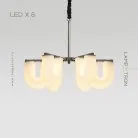 Люстра GAUTE 6 ламп. Цвет Черный Lampatron 7694-21565