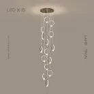 Готовая комбинация светильников LUANA MORE 15 ламп. Цвет Латунь Lampatron 5653-14615