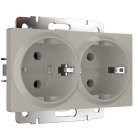розетка двойная с заземлением Werkel W1272004 Встраиваемые механизмы дымчатый a069774